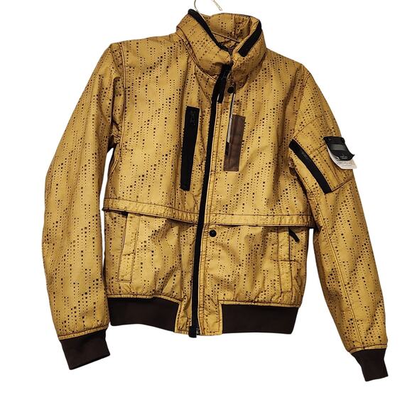 Stone Island Shadow Project Lasered Poly-Hide  gold bomber jacket size small - Picture 3 of 11